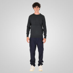 262KNIT-8070 KNITS CREWNECK FOREST GREEN MELANGE