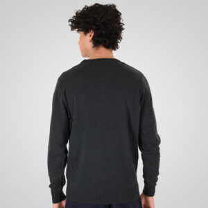 262KNIT-8070 KNITS CREWNECK FOREST GREEN MELANGE - Image 4