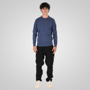 262KNIT-8070 KNITS CREWNECK INDIGO MELANGE