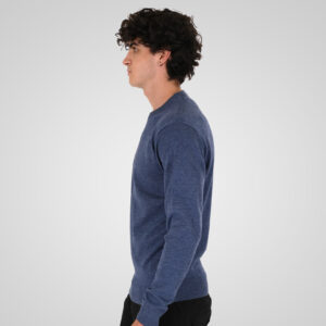 262KNIT-8070 KNITS CREWNECK INDIGO MELANGE - Image 3