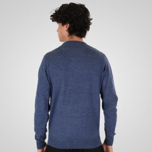 262KNIT-8070 KNITS CREWNECK INDIGO MELANGE - Image 4