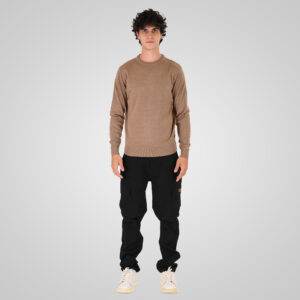 262KNIT-8070 KNITS CREWNECK MD BEIGE MELANGE