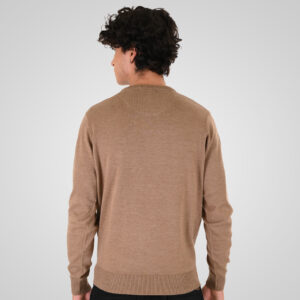 262KNIT-8070 KNITS CREWNECK MD BEIGE MELANGE - Image 4