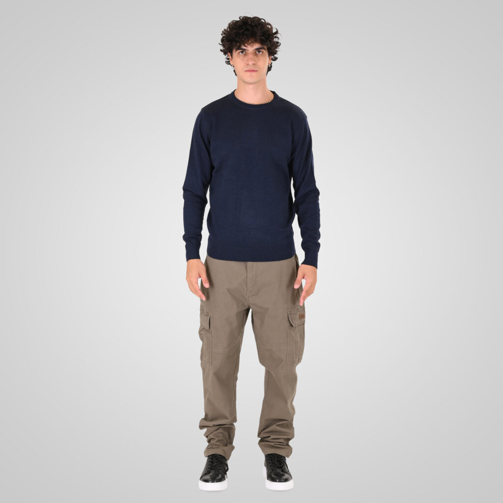 262KNIT-8070 KNITS CREWNECK NAVY MELANGE