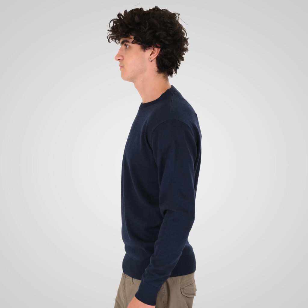 262KNIT-8070 KNITS CREWNECK NAVY MELANGE