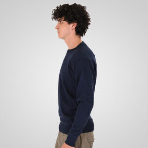 262KNIT-8070 KNITS CREWNECK NAVY MELANGE - Image 3