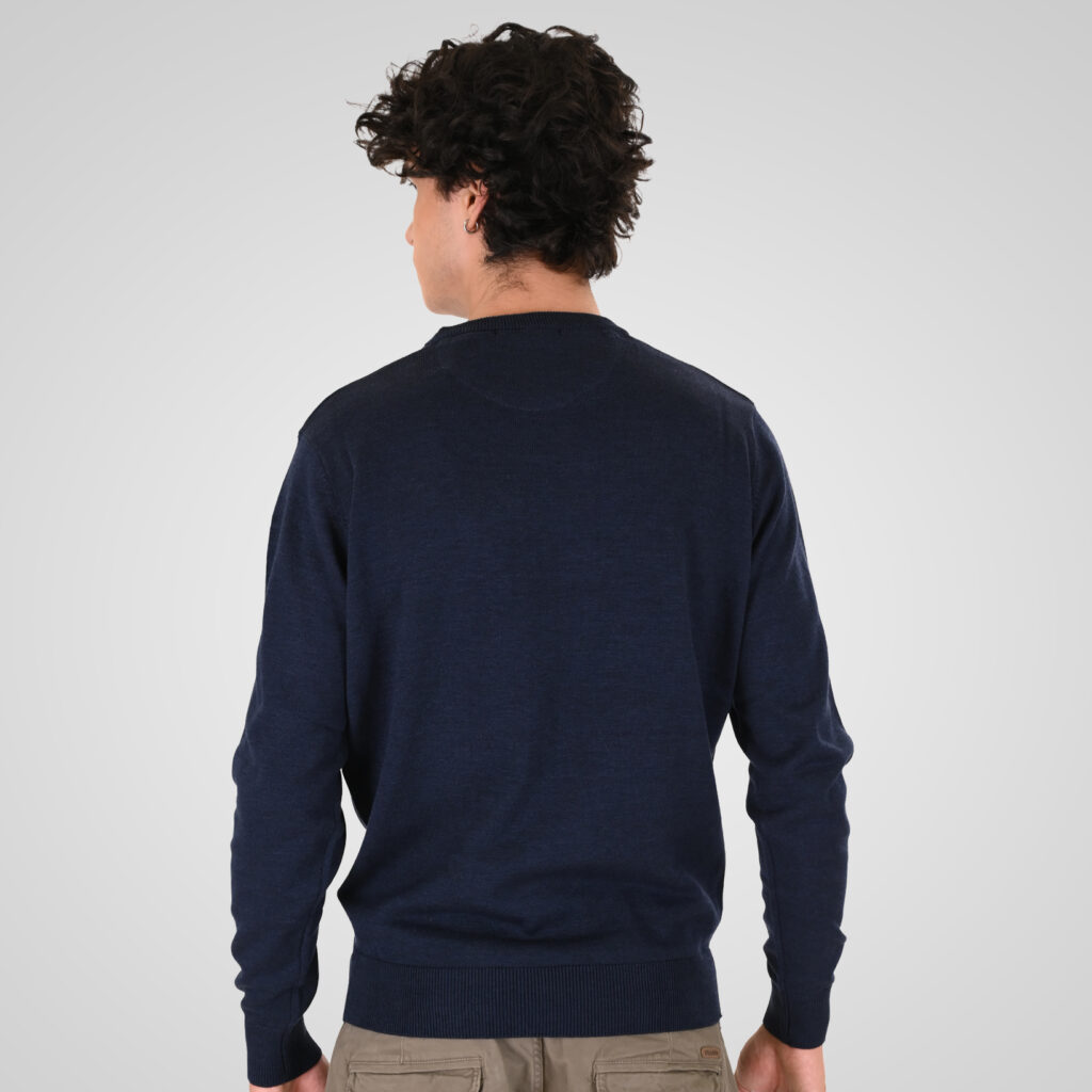 262KNIT-8070 KNITS CREWNECK NAVY MELANGE