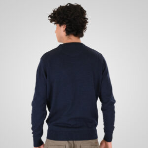 262KNIT-8070 KNITS CREWNECK NAVY MELANGE - Image 4