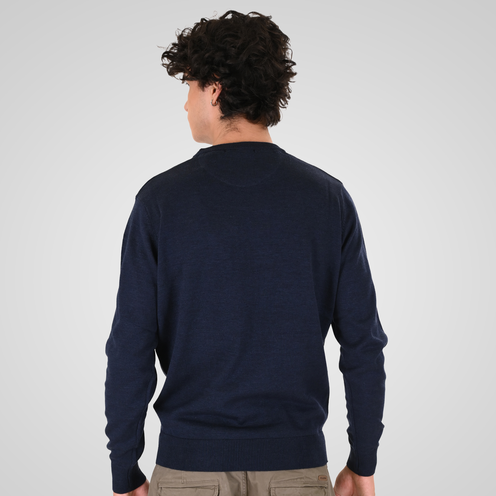 262KNIT-8070 KNITS CREWNECK NAVY MELANGE - Image 4