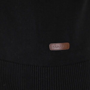 262KNIT-8071 KNITS HALF-ZIP WITH DENSE EMBROIDERY BLACK - Image 5