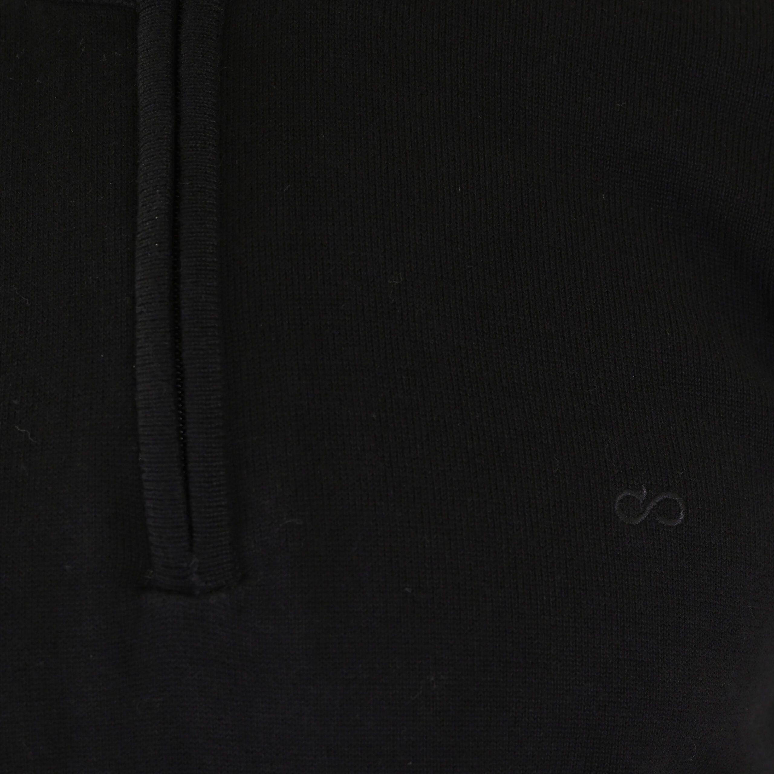 262KNIT-8071 KNITS HALF-ZIP WITH DENSE EMBROIDERY BLACK - Image 6
