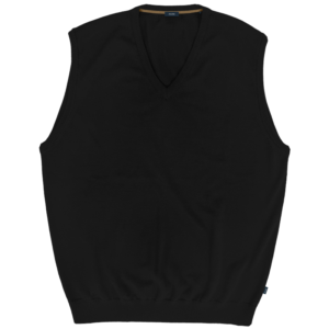 262KNIT-8072 KNITS VEST BLACK
