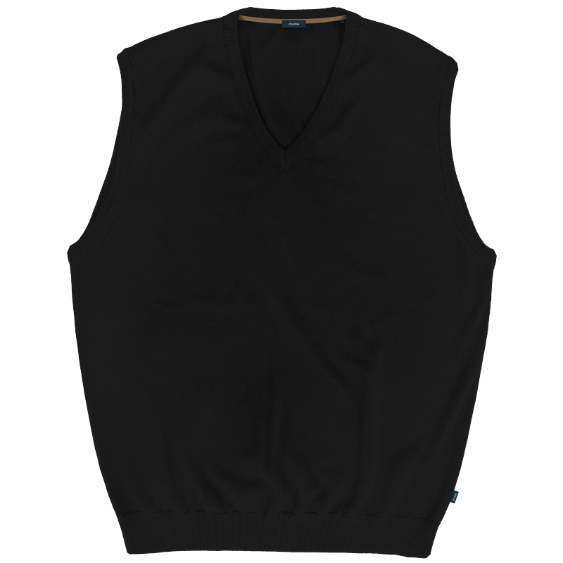 262KNIT-8072 KNITS VEST BLACK