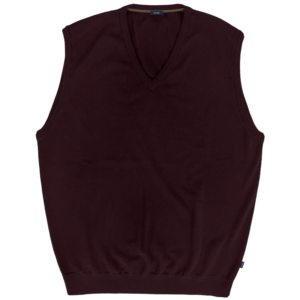 262KNIT-8072 KNITS VEST BORDEAUX MELANGE
