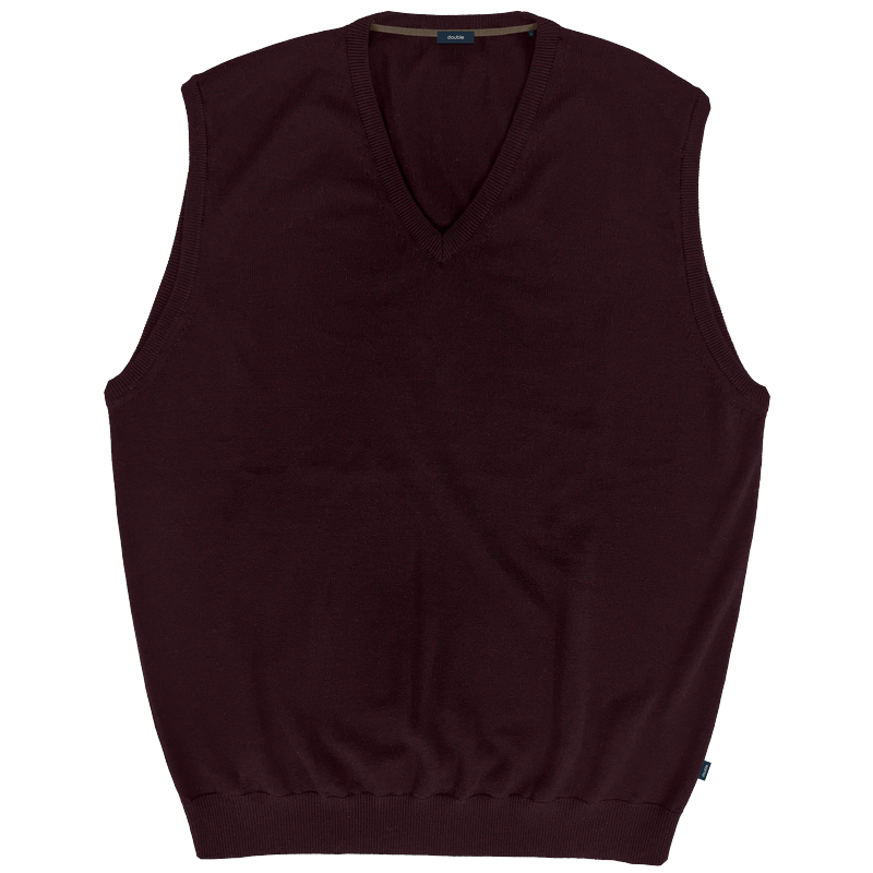 262KNIT-8072 KNITS VEST BORDEAUX MELANGE