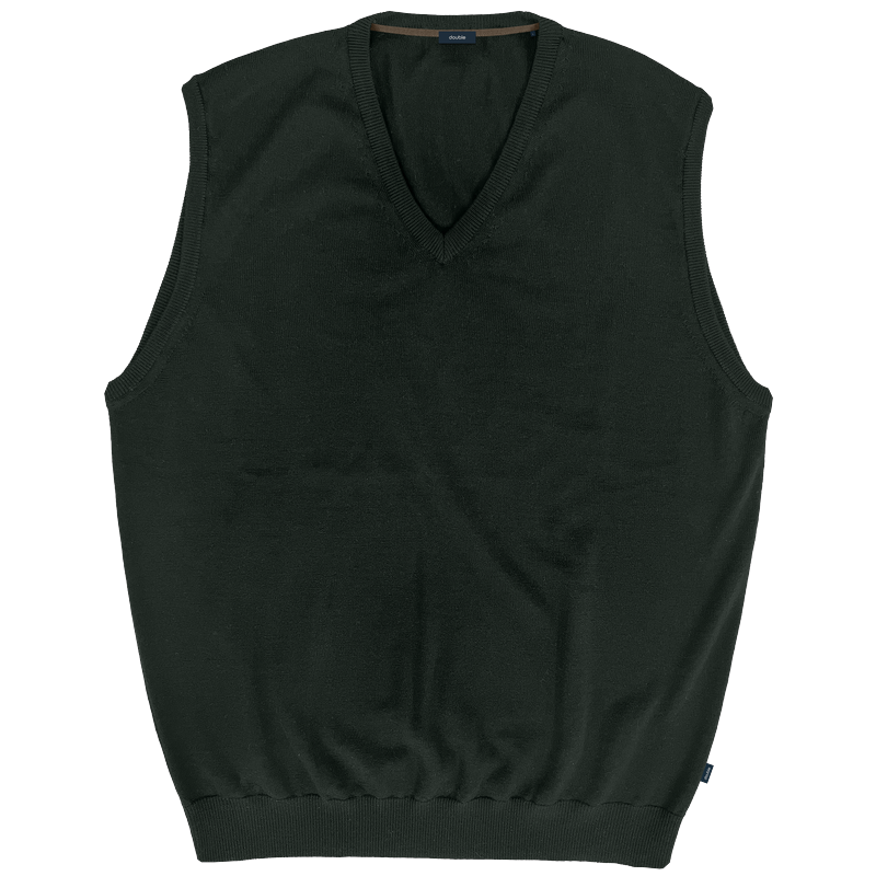262KNIT-8072 KNITS VEST GREEN MELANGE