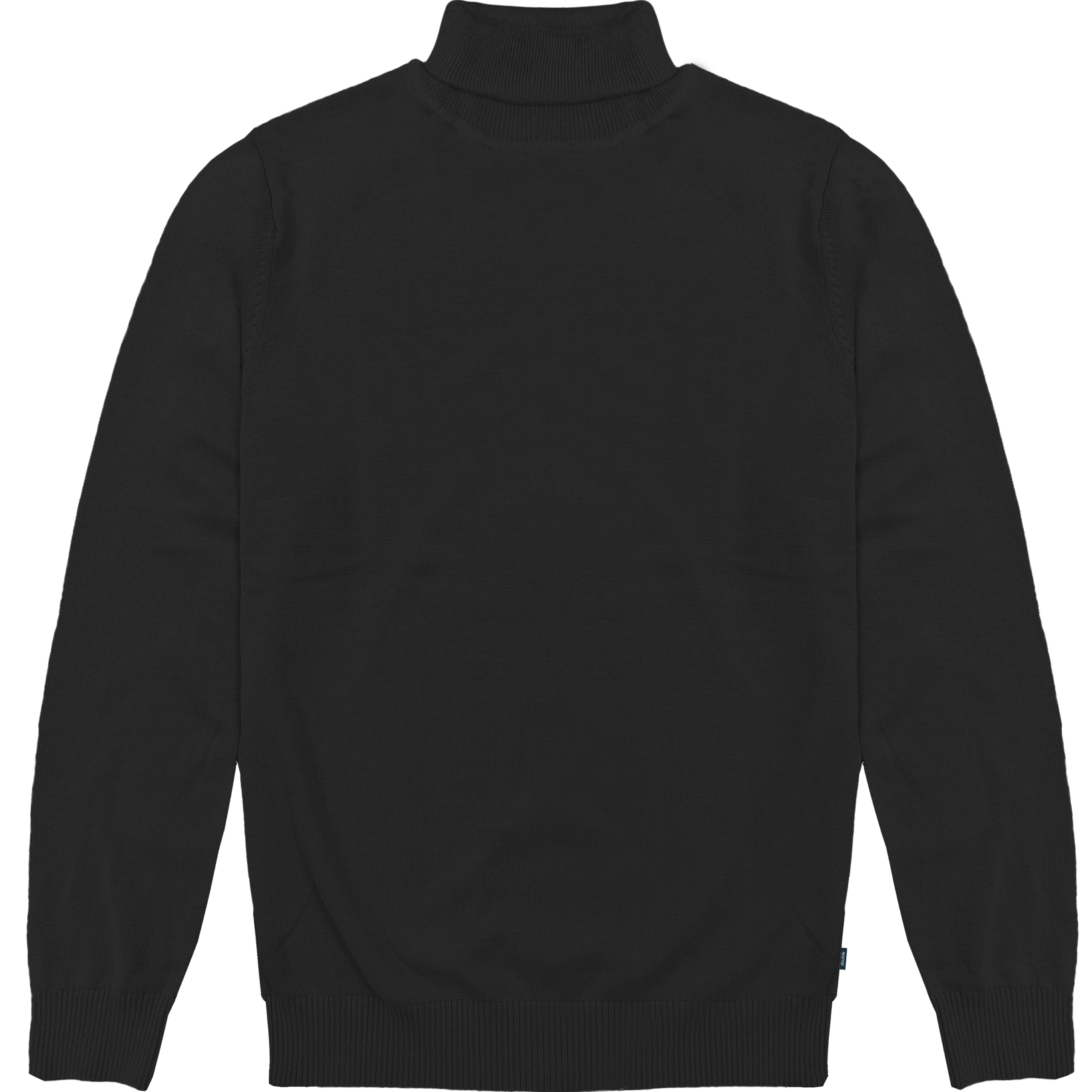 262KNIT-8073 KNITS ROLL NECK BLACK - Image 1