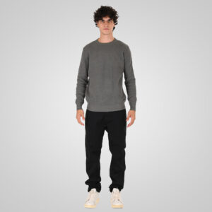 262KNIT-8075 KNITS CREWNECK (SPECIAL KNITTING) AGAVE GREEN