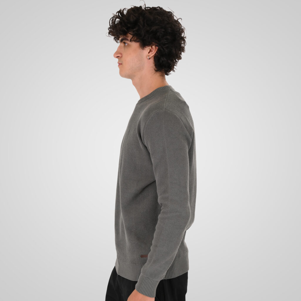 262KNIT-8075 KNITS CREWNECK (SPECIAL KNITTING) AGAVE GREEN