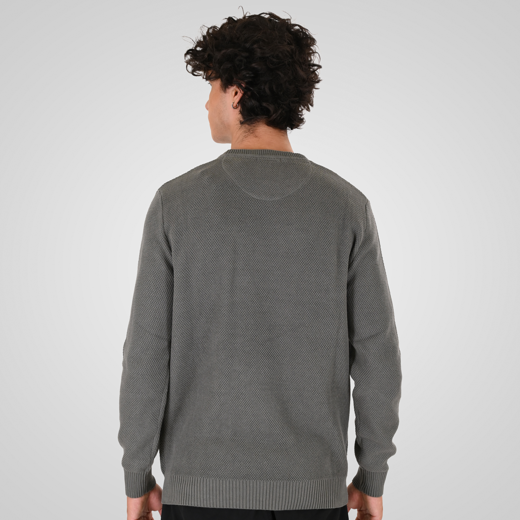 262KNIT-8075 KNITS CREWNECK (SPECIAL KNITTING) AGAVE GREEN - Image 4