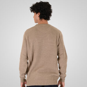 262KNIT-8075 KNITS CREWNECK (SPECIAL KNITTING) BEIGE MELANGE - Image 4