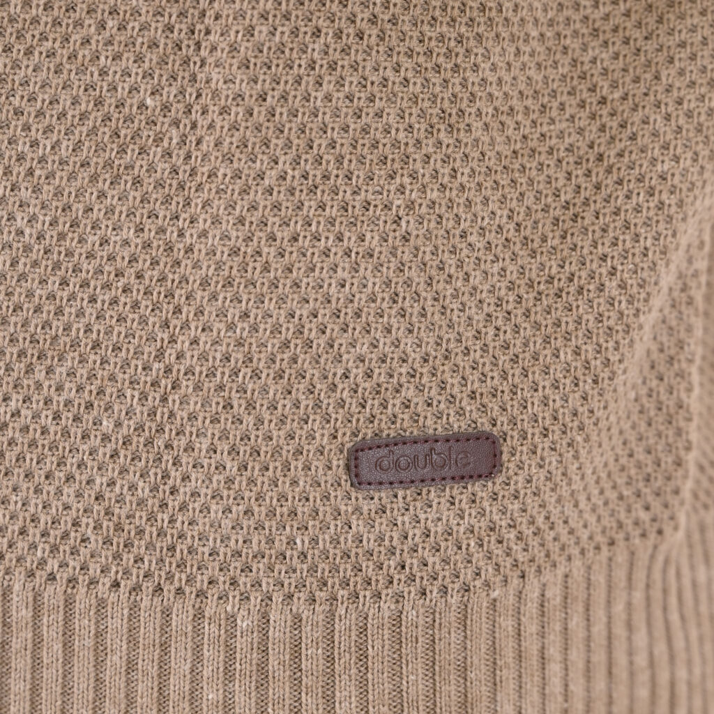 262KNIT-8075 KNITS CREWNECK (SPECIAL KNITTING) BEIGE MELANGE