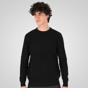262KNIT-8075 KNITS CREWNECK (SPECIAL KNITTING) BLACK