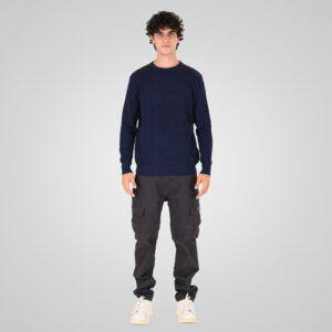 262KNIT-8075 KNITS CREWNECK (SPECIAL KNITTING) BLUE MARINE