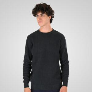 262KNIT-8075 KNITS CREWNECK (SPECIAL KNITTING) DEEP FOREST