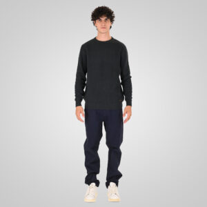 262KNIT-8075 KNITS CREWNECK (SPECIAL KNITTING) DEEP FOREST
