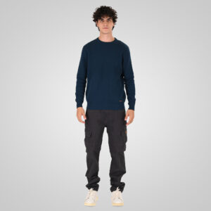 262KNIT-8075 KNITS CREWNECK (SPECIAL KNITTING) DK PETROL