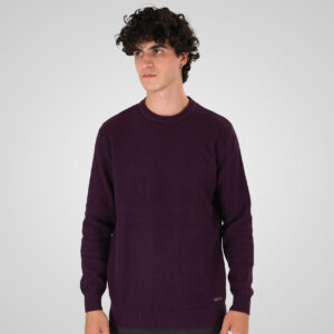 262KNIT-8075 KNITS CREWNECK (SPECIAL KNITTING) DK RASPBERRY