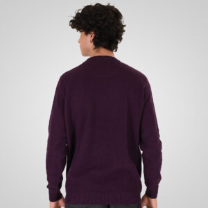 262KNIT-8075 KNITS CREWNECK (SPECIAL KNITTING) DK RASPBERRY - Image 4