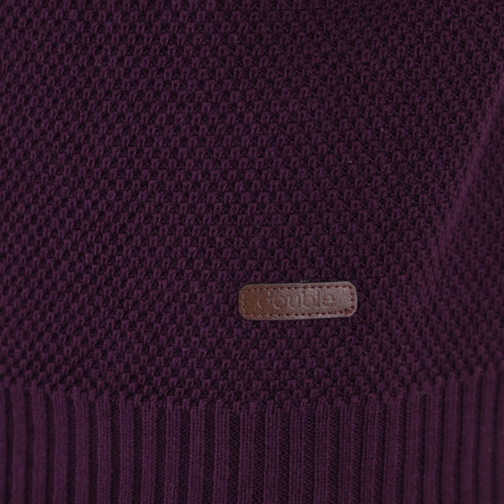 262KNIT-8075 KNITS CREWNECK (SPECIAL KNITTING) DK RASPBERRY