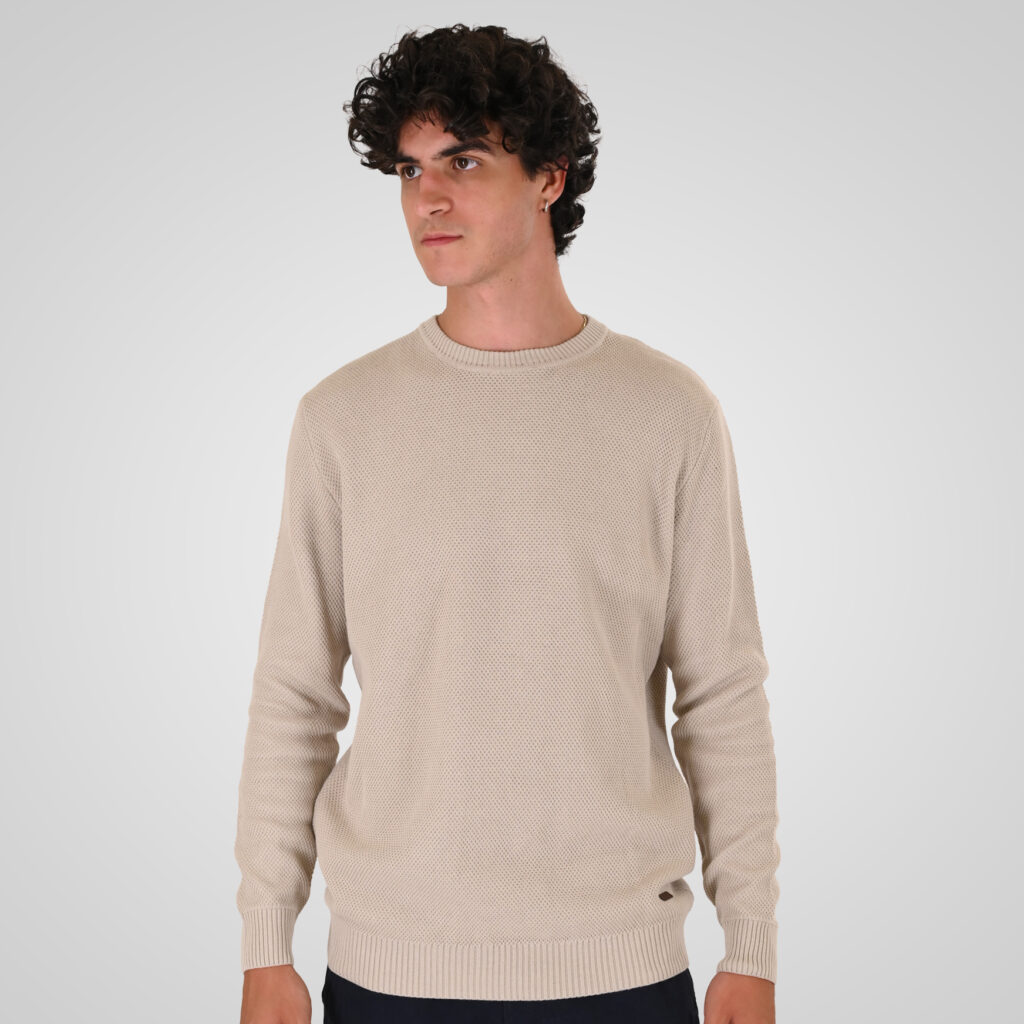 262KNIT-8075 KNITS CREWNECK (SPECIAL KNITTING) ICE