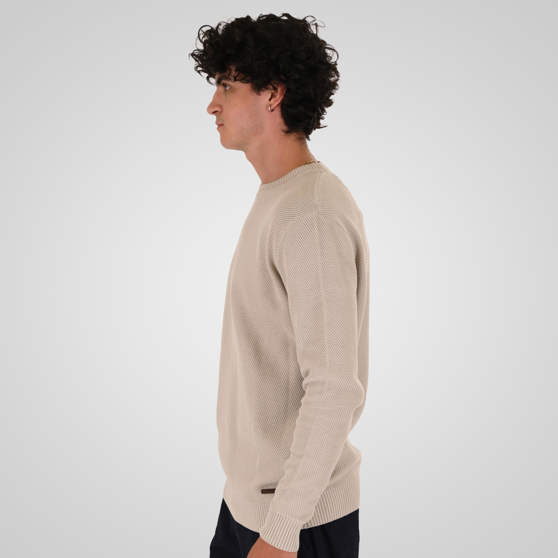 262KNIT-8075 KNITS CREWNECK (SPECIAL KNITTING) ICE - Image 3