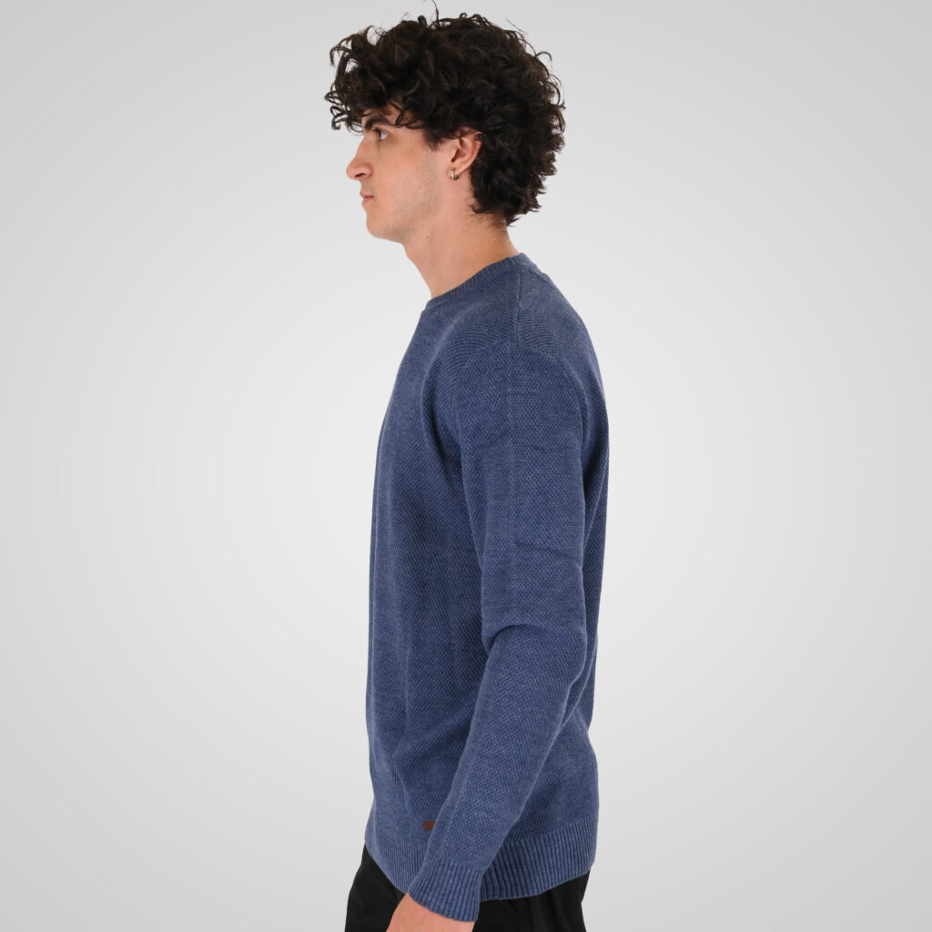 262KNIT-8075 KNITS CREWNECK (SPECIAL KNITTING) INDIGO