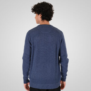 262KNIT-8075 KNITS CREWNECK (SPECIAL KNITTING) INDIGO - Image 4