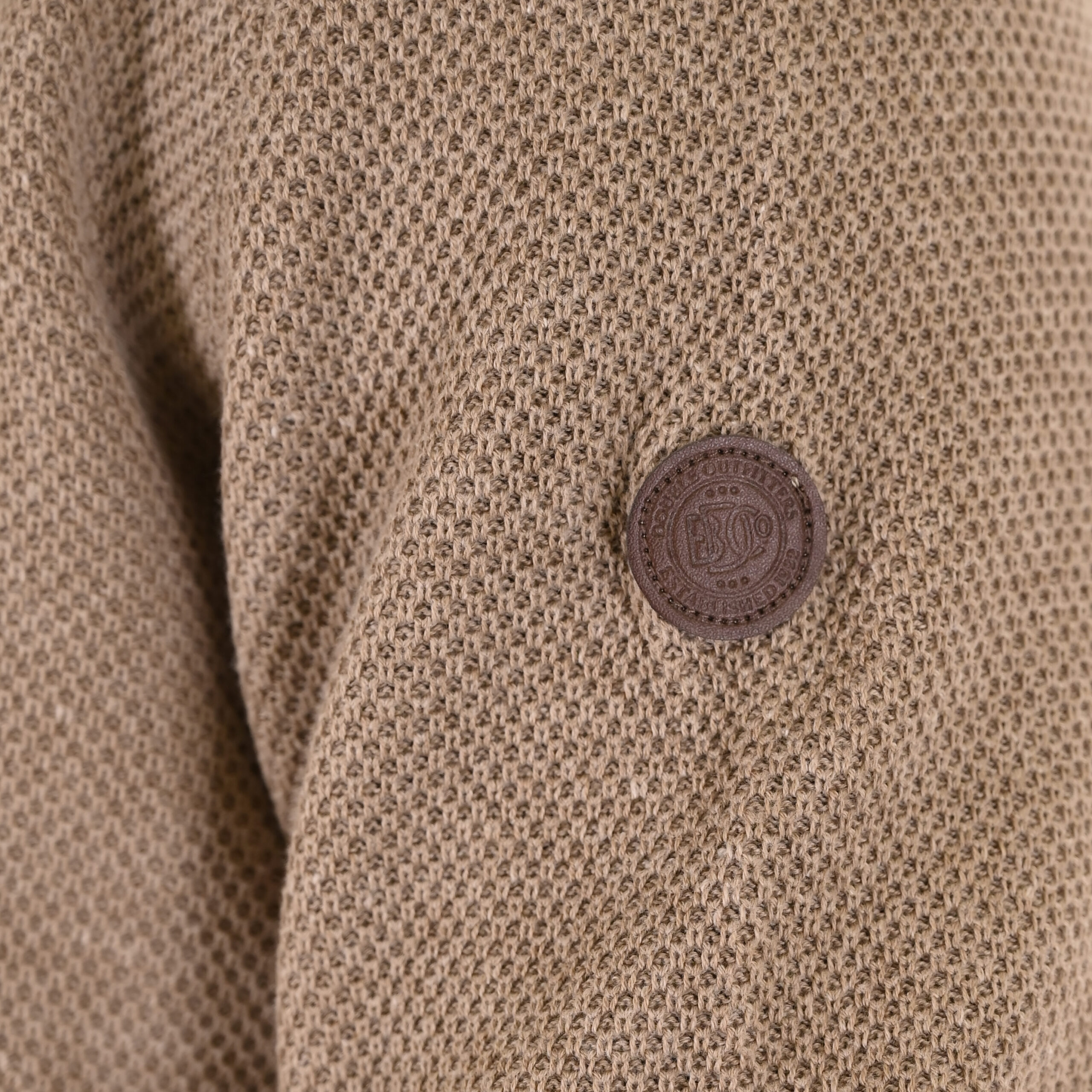 262KNIT-8076 KNITS HALF-ZIP (SPECIAL KNITTING) BEIGE MELANGE - Image 5