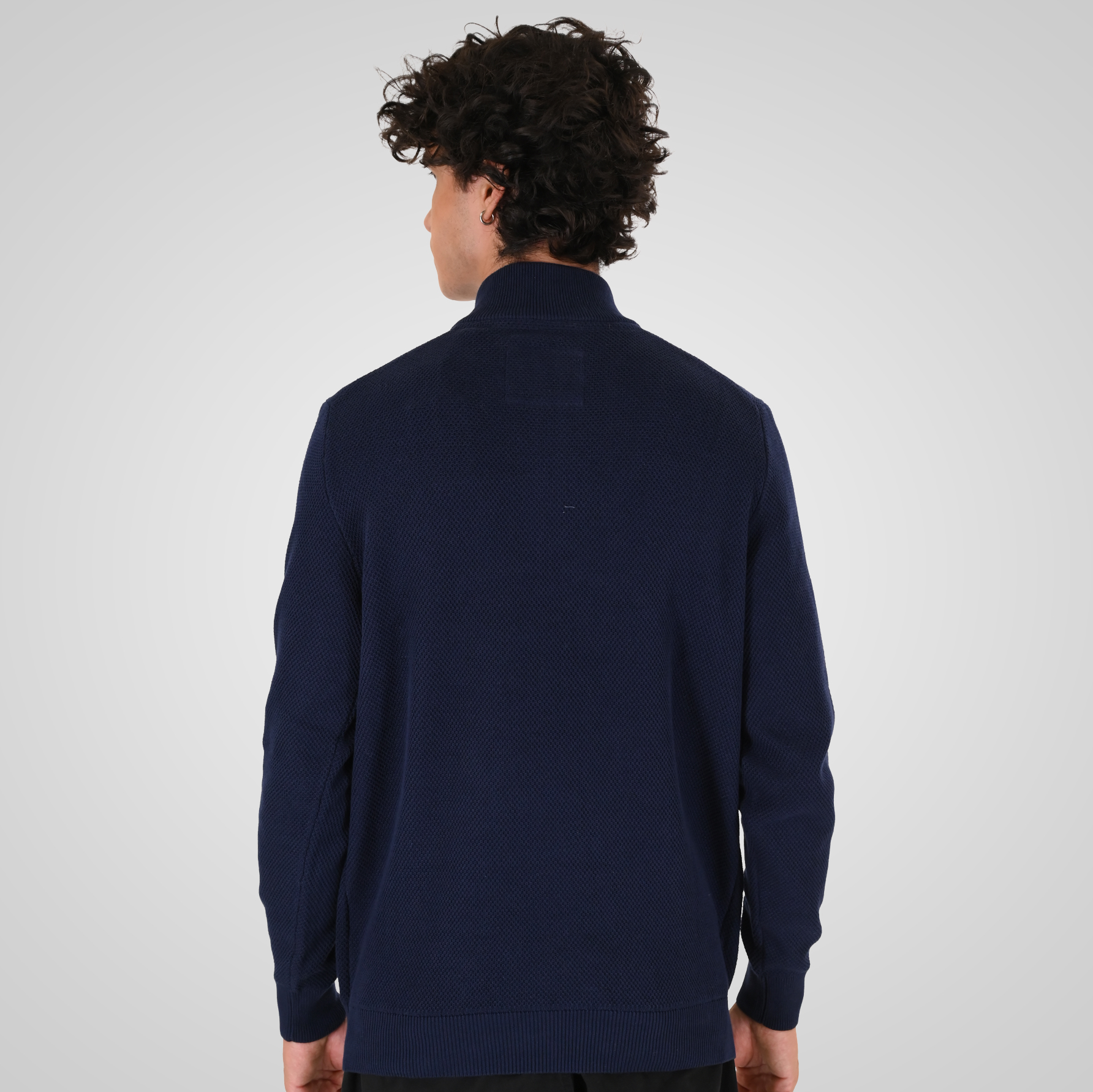 262KNIT-8076 KNITS HALF-ZIP (SPECIAL KNITTING) BLUE MARINE - Image 4