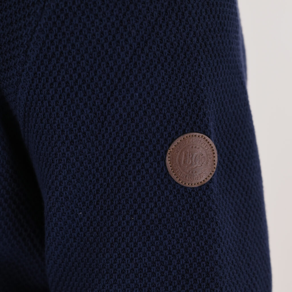 262KNIT-8076 KNITS HALF-ZIP (SPECIAL KNITTING) BLUE MARINE