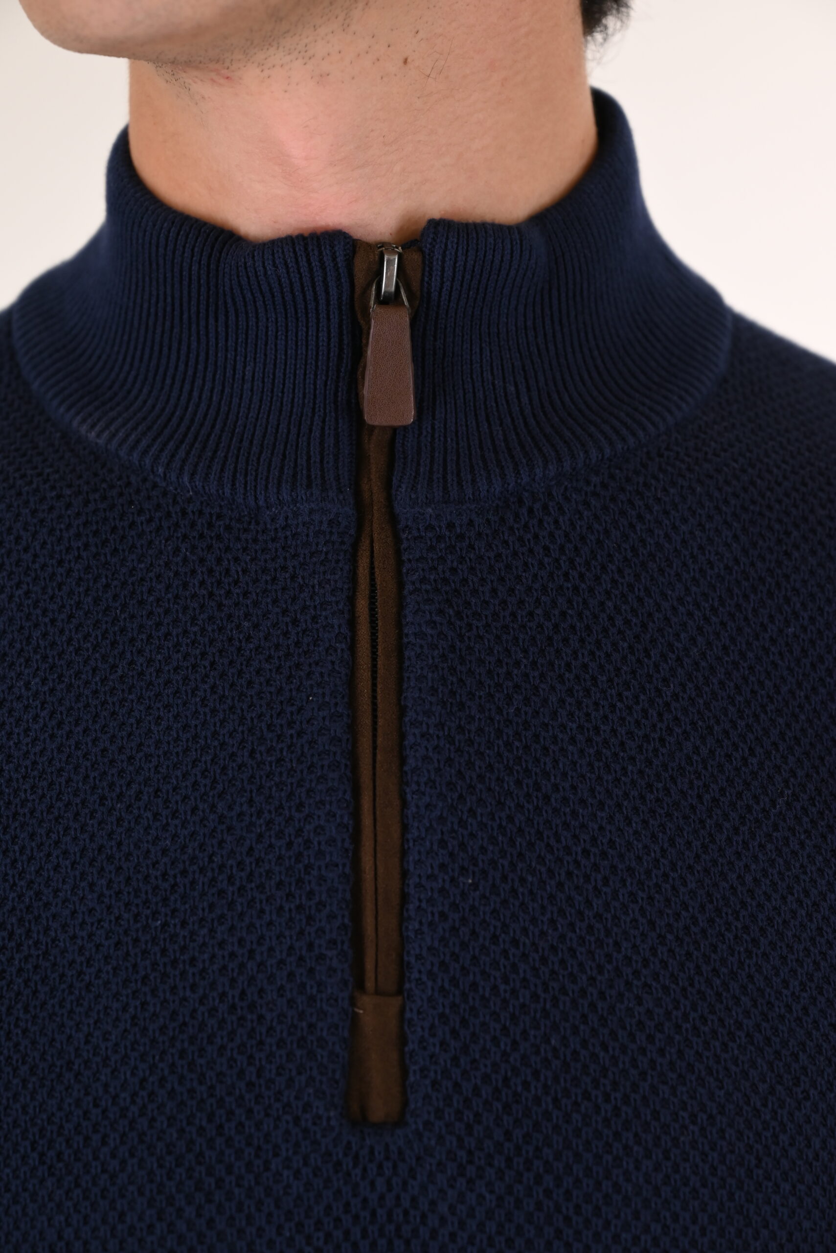 262KNIT-8076 KNITS HALF-ZIP (SPECIAL KNITTING) BLUE MARINE - Image 6