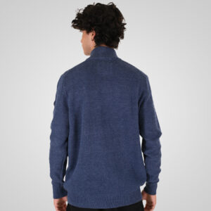 262KNIT-8076 KNITS HALF-ZIP (SPECIAL KNITTING) INDIGO - Image 4