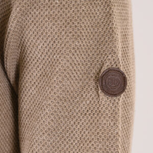 262KNIT-8077 KNITS FULL-ZIP (SPECIAL KNITTING) BEIGE MELANGE - Image 5