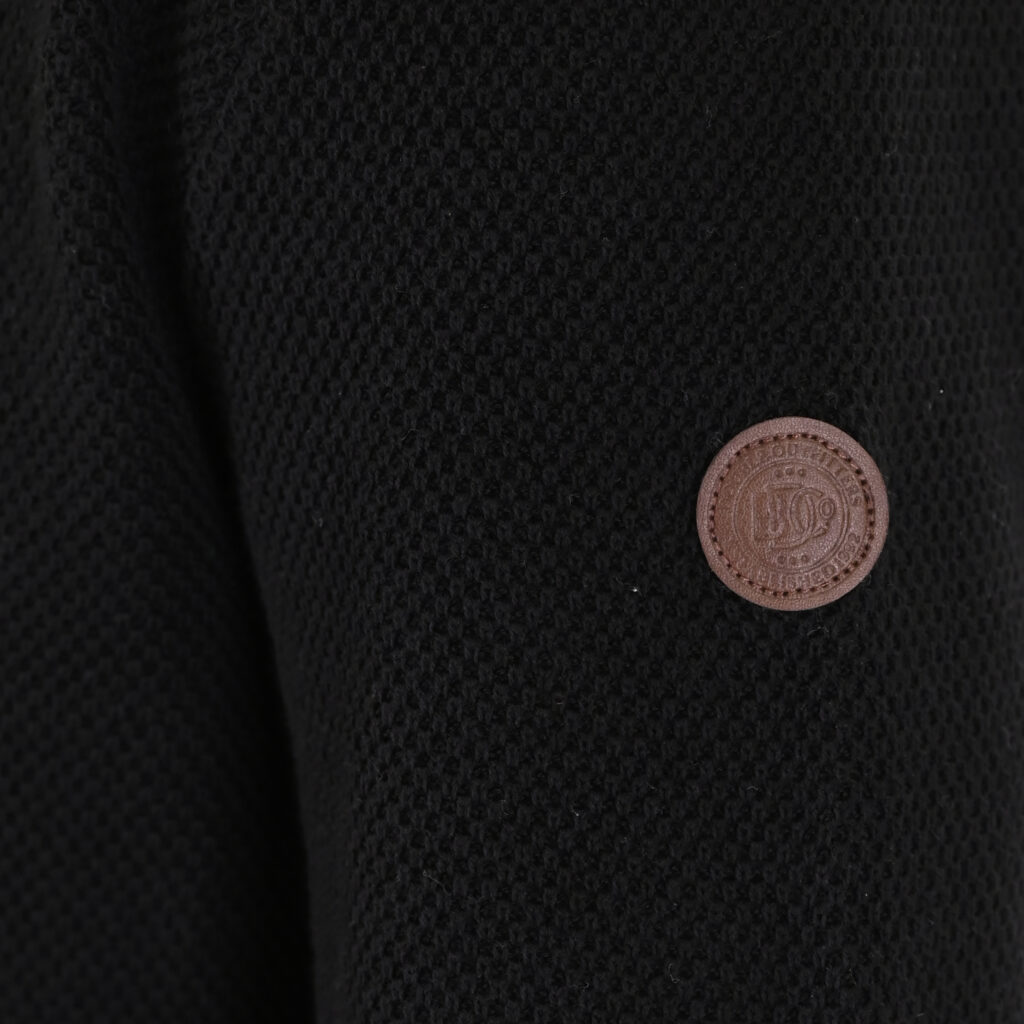 262KNIT-8077 KNITS FULL-ZIP (SPECIAL KNITTING) BLACK