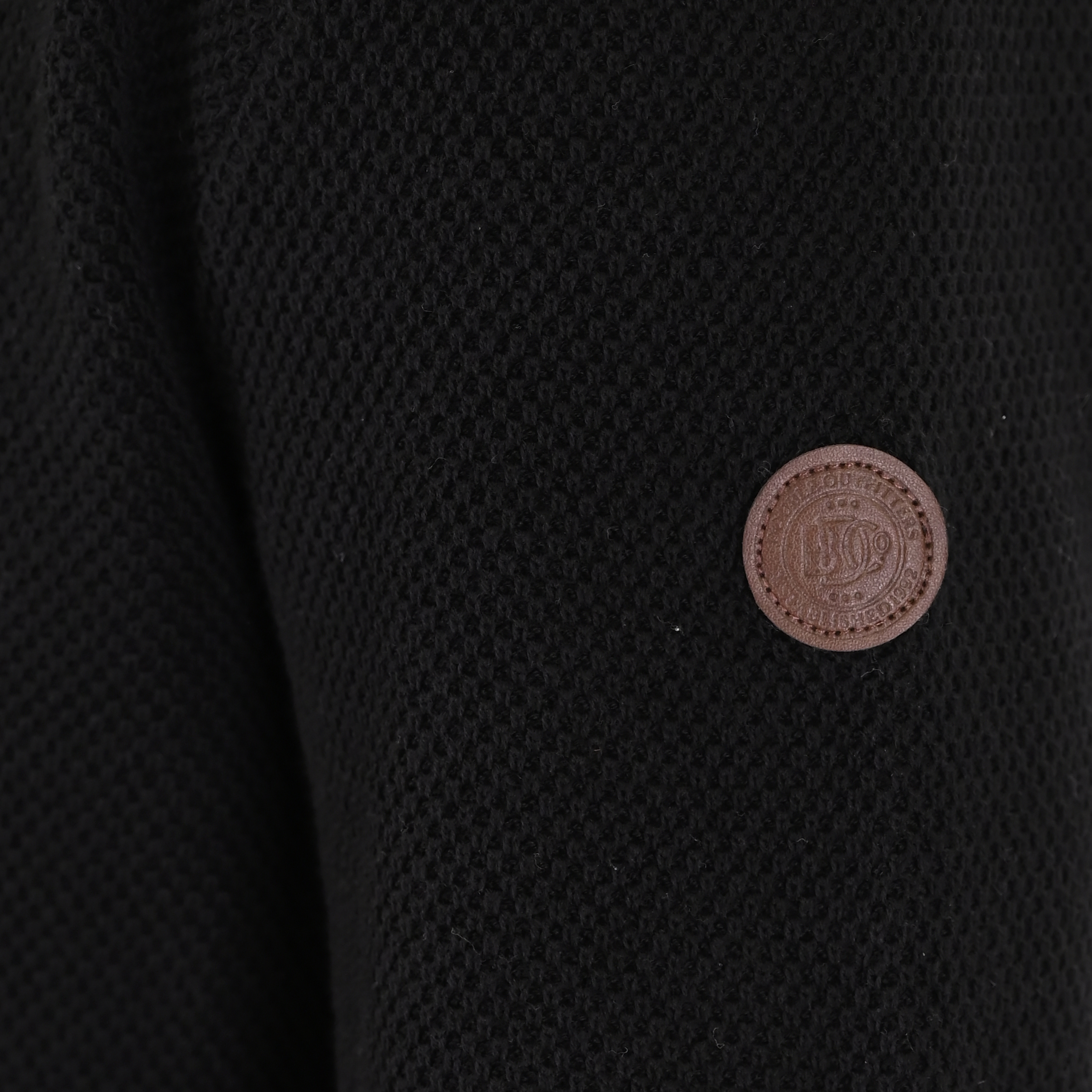 262KNIT-8077 KNITS FULL-ZIP (SPECIAL KNITTING) BLACK - Image 5