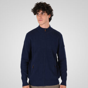262KNIT-8077 KNITS FULL-ZIP (SPECIAL KNITTING) BLUE MARINE