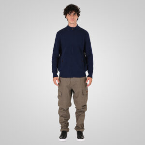 262KNIT-8077 KNITS FULL-ZIP (SPECIAL KNITTING) BLUE MARINE
