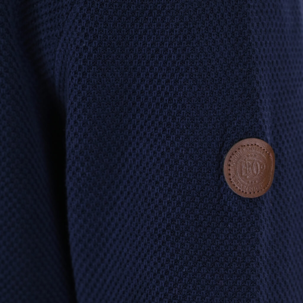 262KNIT-8077 KNITS FULL-ZIP (SPECIAL KNITTING) BLUE MARINE