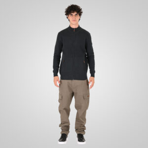 262KNIT-8077 KNITS FULL-ZIP (SPECIAL KNITTING) DEEP FOREST